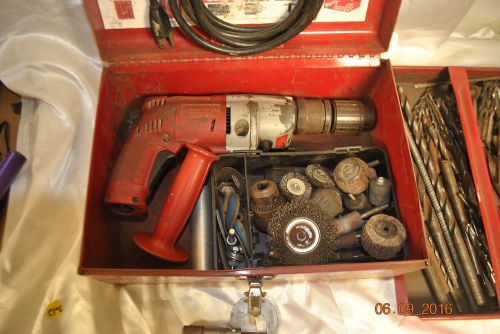 Milwaukee Magnum Hammer Drill with case and extras