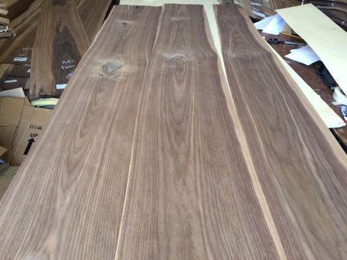 Wood  Walnut Veneer 102x9,12,13,total 3  pcs RAW VENEER1/46 N1081..