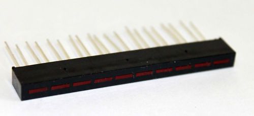 Red LED 10 Position Bar Strip, PCB mounting