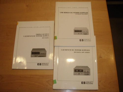 Lot of 3 HP E3630A E36XXA E361XA  Power Operating and Supply Manuals