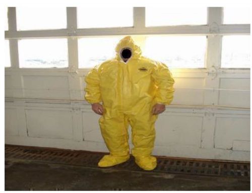 Tychem lakeland 70150 2x coveralls yellow hood suit dupont tyvek qc hazmat 2xl for sale