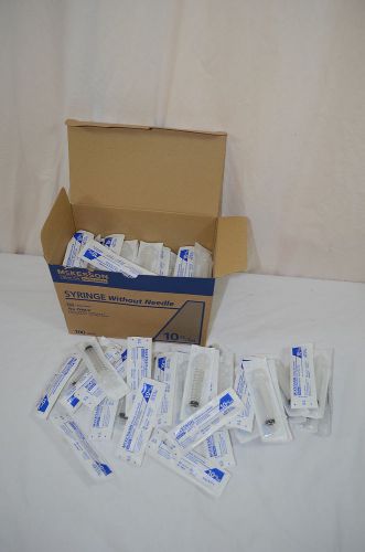 100 Ct. McKesson Syringe Without Needle 10cc/mL Box Latex-Free MediPak  912-4