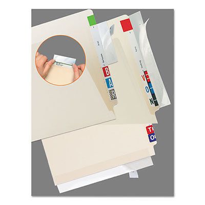 File Folder Reinforcing Strip, 2 x 11, Clear, 100/Pack, Sold as 1 Package