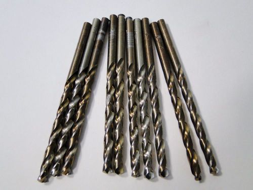 10 PC COBALT # 12 / 3/16&#034; JOBBER LENGTH DRILL BIT SET USA MADE