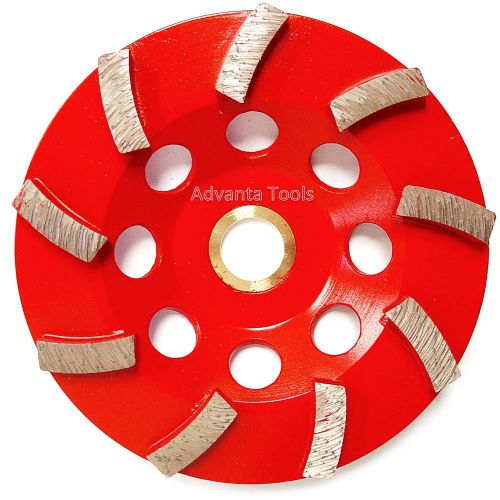 4.5” spiral turbo diamond grinding cup wheel for concrete 9 seg 7/8&#034;-5/8” arbor for sale