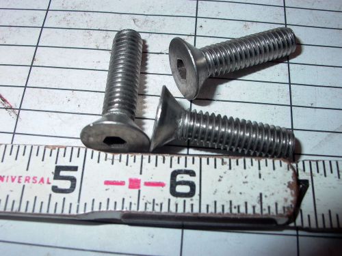 Lot of three stainless steel allen head machine screws 5/16-18 x 1&#034; for sale