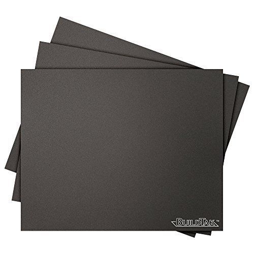 3d printing build surface, 8&#034; x 10&#034; rectangle, black (pack of 3) for sale