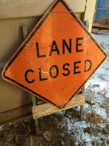 Orange Lane Closed Sign on a Stand, DOT approved mancave man cave