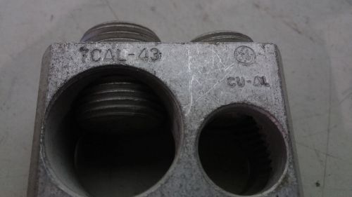 Ge tcal-43 2/0-600 2 barrel lug new no box missing mounting screws #b47 for sale