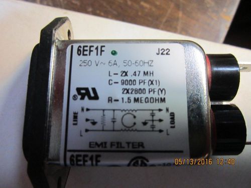 Te Connectivity / Corcom 6EF1F Rfi Power Line Filter, 6A