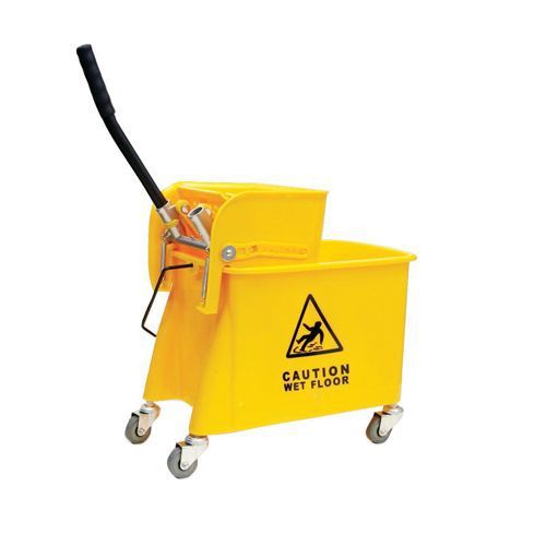 24 quart yellow mop bucket &amp; wringer for sale