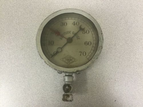 Vintage Altitude Gauge / The Trane Co. / Steampunk - Approx. 4 3/4&#034;