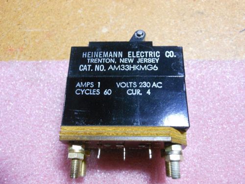 HEINEMANN CIRCUIT BREAKER # AM33HKMG6  NSN:  5925-01-018-4253  1AMP 230VAC