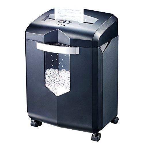 Commercial cross-cut paper cd credit card shredder casters 18-sheets office new for sale