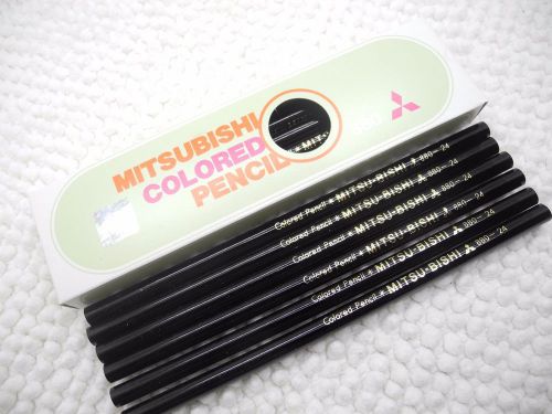 12pcs MITSUBISHI Colors Pencil 880 Black NO.24(Japan)