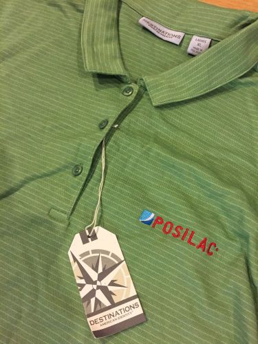 Posilac: Make 10** Green Polo Shirt Women&#039;s XL •NEW w/tags•
