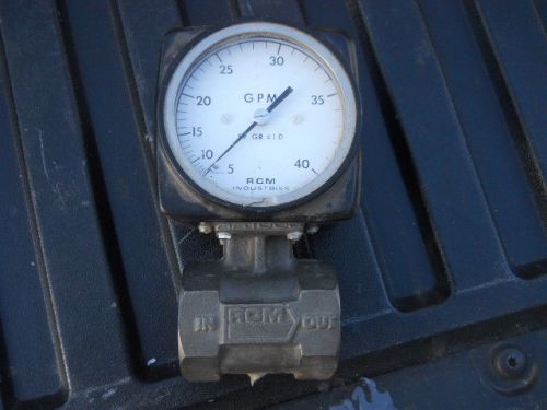 GPM Gauge 180PSIG Mod.1 1/2&#034;-72-R-40-DF Flow Gauge RCM Industries California 200