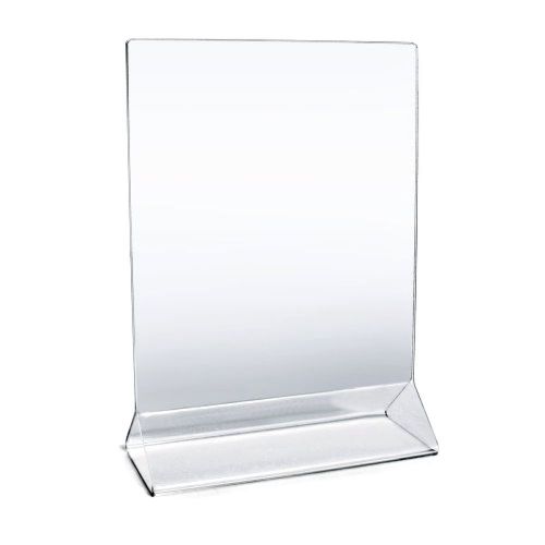 New Star Foodservice 23008 Acrylic Table Menu Card Holder, 5 by 7-Inch, Clear,