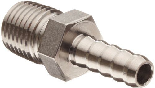 Parker 316 stainless steel barb connector to male pipe 1/4&#034; hose barb 1/4&#034; male for sale