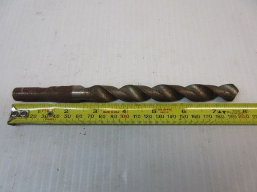 39/64&#034; twist drill bit hss 4-1/2&#034; fl 7-3/4&#034; oal 1/2&#034; straight shank good for sale