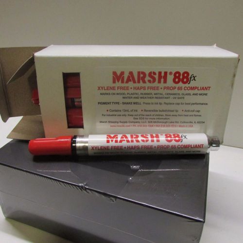 marsh 88fx-rp  markers - red - 12 in the box