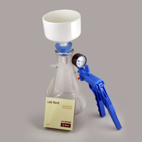 Nc-13330 lab filtering kit 1000ml, with vacuum pump. excellent economy kit for sale