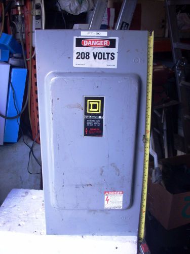 Square D general duty safety switch 200 Amp 240 VAC Catalog No.D324N fusible box