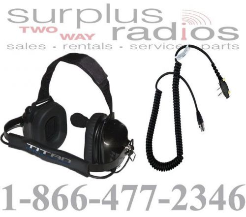 Titan dual muff high noise racing headset for icom radio f21 f11 f24 f14 f3011 for sale