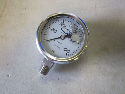 Dixon glss5000 glycerin filled pressure gauge 5000 psi stainless steel 1/4&#034; npt for sale