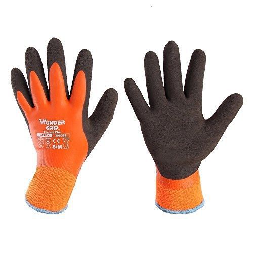 Minglike012 wonder grip? thermo plus latex double back coating gloves,13g for sale