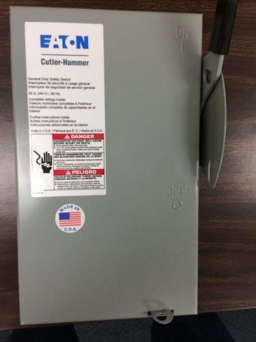 NEW Eaton Cutler Hammer 30 Amp 240 V General Duty Safety Switch DG221NGB