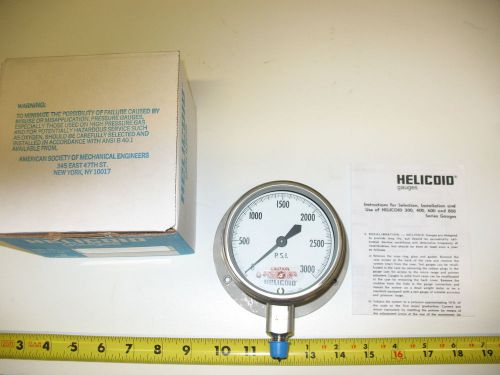 Helicoid Stainless Steel Wall Mount Pressure Gauge With Capillary Bleed     NIB