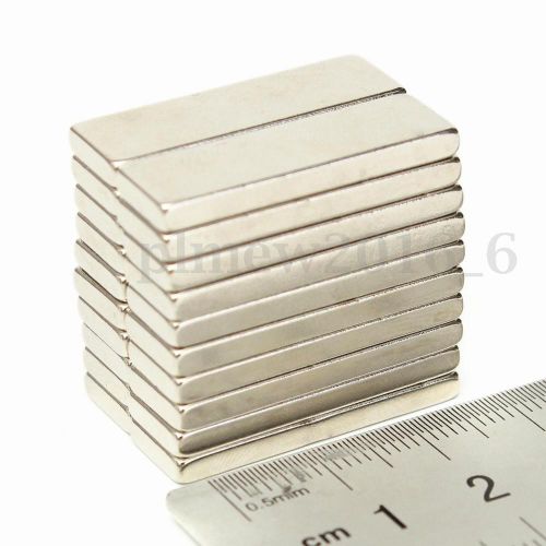 20x N50 Super Strong Block Cuboid Rare Earth Neodymium Fridge Magnets 30x10x3mm