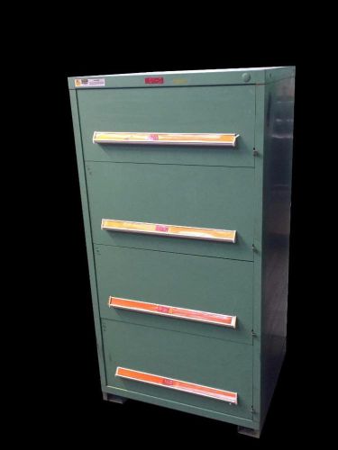 STANLEY VIDMAR 4 DRAWER INDUSTRIAL TOOL CABINET 30&#034; X 27.5&#034; X 59&#034; (9 AVAIL)