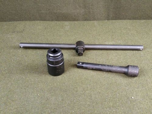 Williams 3/4&#034; drive 1-1/2&#034; / 38mm impact socket 8&#034; extension &amp; t-handle for sale