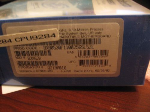 1 UNIT BX80530F1100256SL5ZE INTEL CELERON PROCESSORS 1.10 GHZ 100MHZ 256 KB