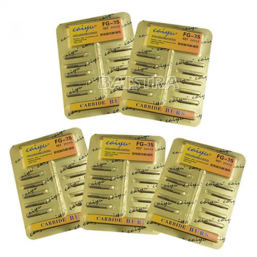 5 Pack High Speed Handpiece Tungsten Carbide Dental Drill Burs FG-35 New