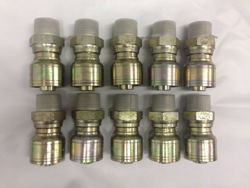 Lot of 10 - NEW EATON 1AA12PS12 Fitting, Straight, 3/4 In Hose, 3/4-14 NPT