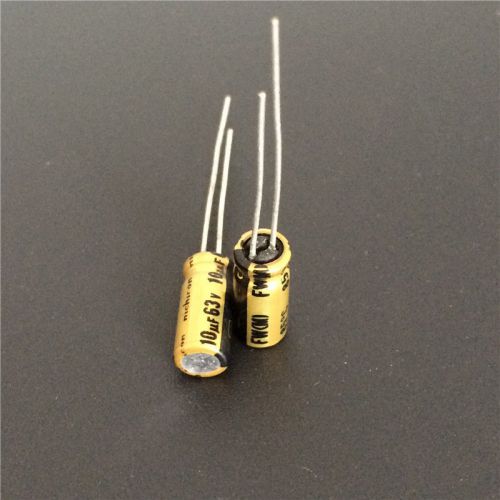 50pcs 63V10uf 63V Nichicon FW standard capacitor 5x11mm for Audio