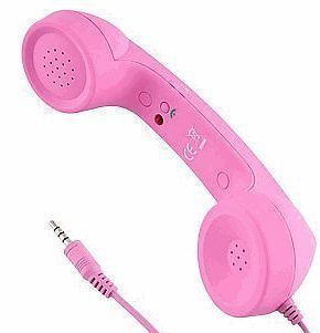 Universal PINK Classic Coco Retro Telephone Style Phone 3.5mm Handset with Pi...