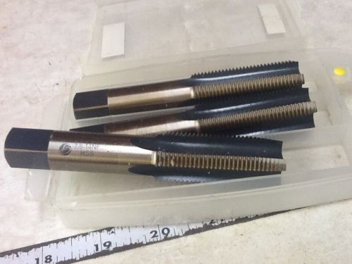 Three 7/8&#034;-14NF HSS Machine and Fraction Hand Taps 3pc Set.          Lot NS