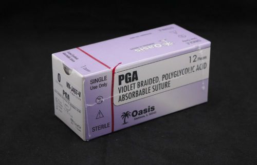 Veterinary PGA Violet Braided, Polygl. Acid Absorb Suture, 0/NCP-1, Vet Use, DZ