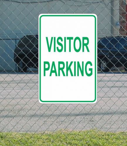 Visitor Parking METAL 12&#034;x18&#034; SIGN Green &amp; White