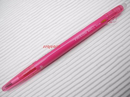 2 x pilot frixion ball slim 0.38mm erasable rollerball gel ink pen, rose pink for sale