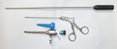 New Laparoscopy 5mm Knot Pusher, Port Closer With Cone and 5mm Trocar