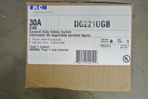 Eaton Cutler-Hammer Safety Disconnect Switch 30 Amp Cat: DG221UGB NEW IN BOX