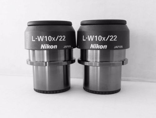 L-W10x/22 ESD CFI Nikon Eclipse 10x Microscope Eyepieces Set of 2 MBJ62100