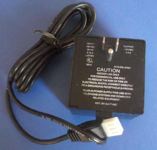 AULT POWER SUPPLY QTY 1 NEW INPUT 120 VAC 60 HZ 0.15A OUTPUT +12VDC 0.4A