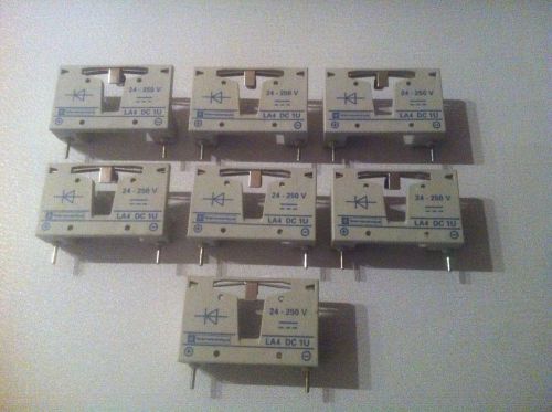 LOT OF 7 LA4 DC1U TELEMECANIQUE COIL SUPPRESSOR MODULE 24-250V like new