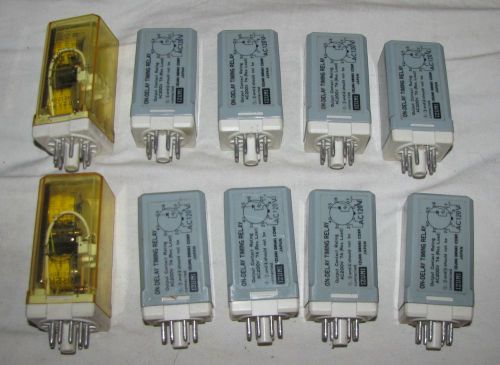 10 IDEC ELECTRONIC RELAY (2)  RR2KP AC120V  &amp; (8) AC200V RTP NOS PARTS